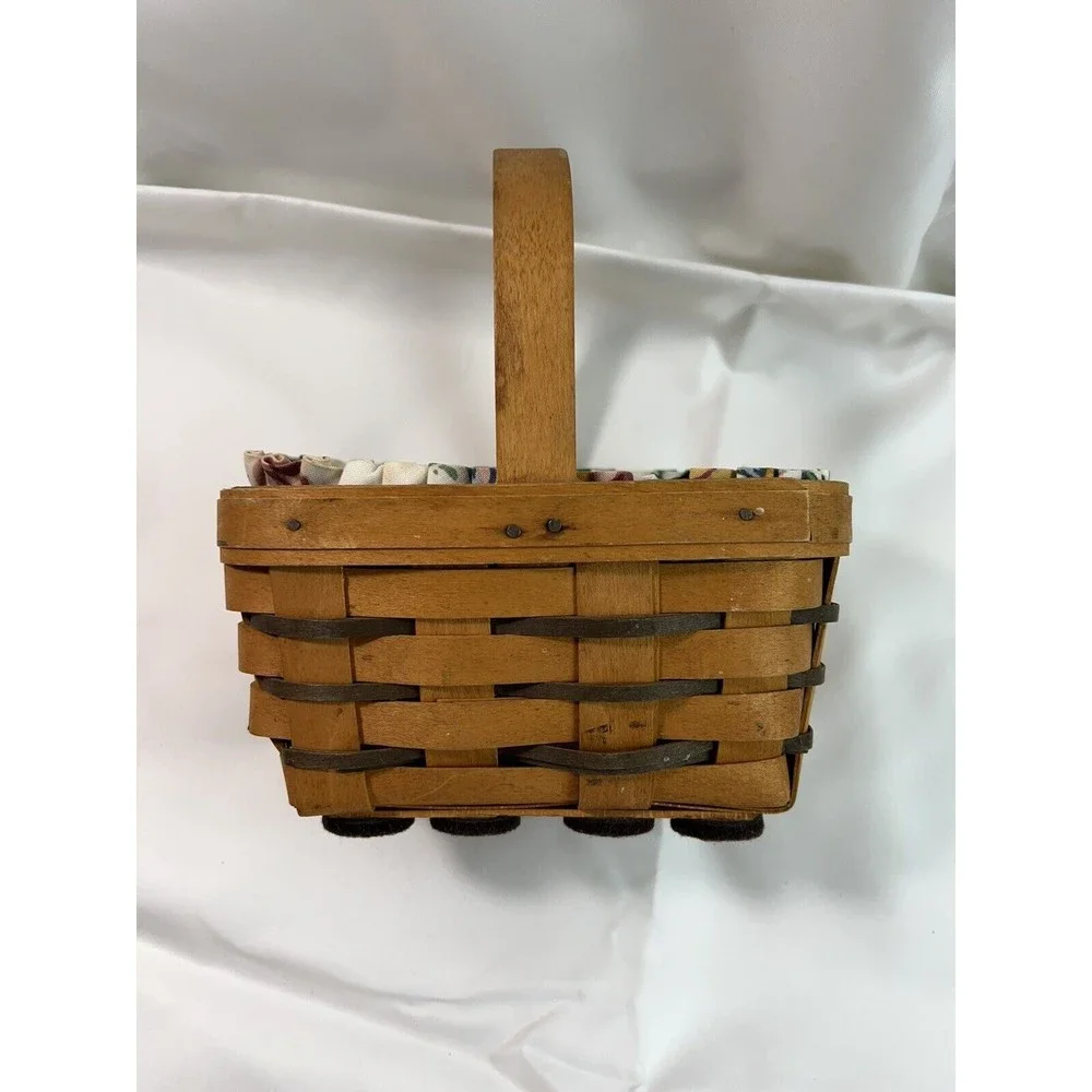 Longaberger Basket American with Rose Liner‎ 1997